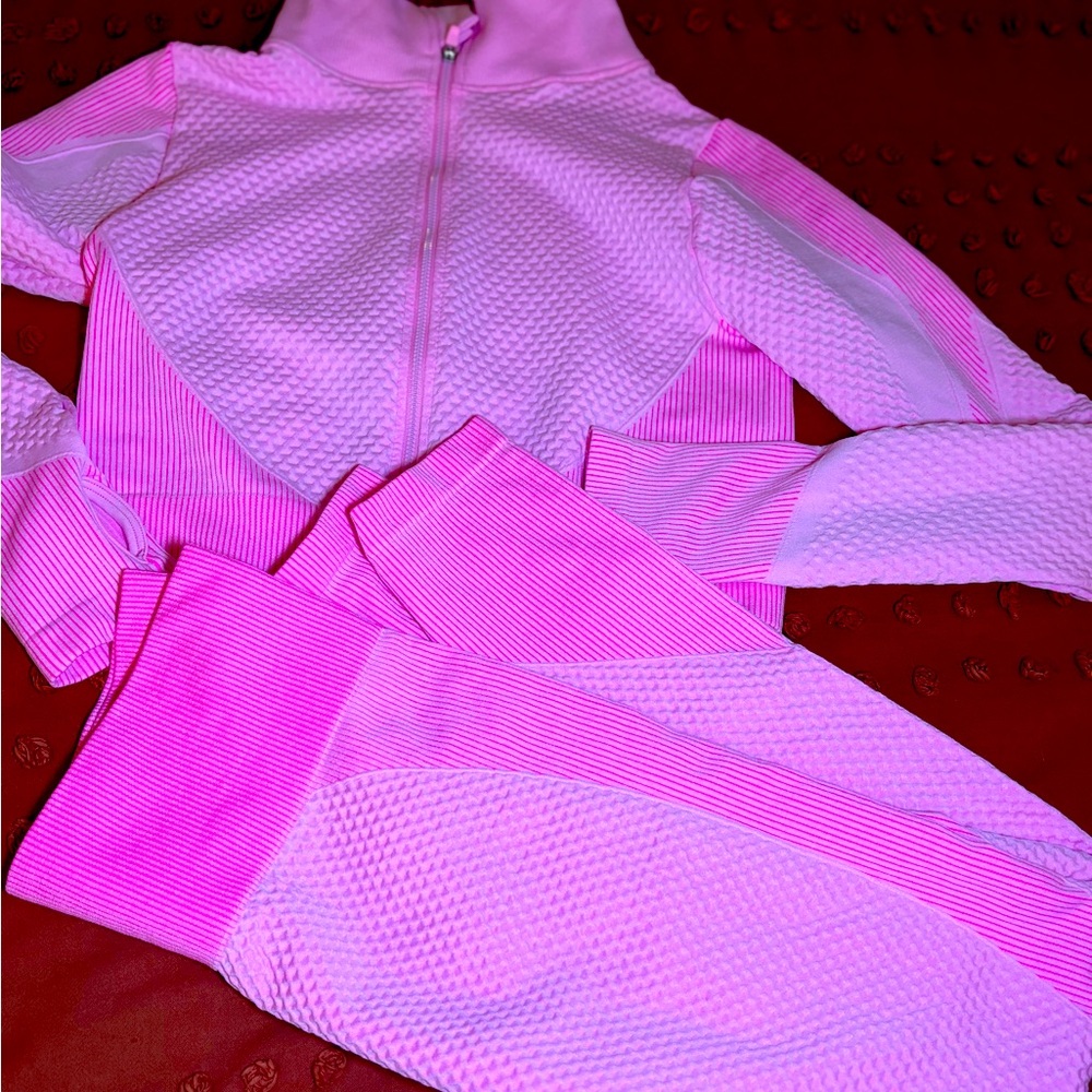 2 piece crop top and leggings set from SHEIN